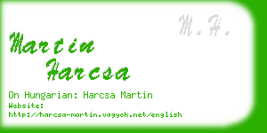 martin harcsa business card